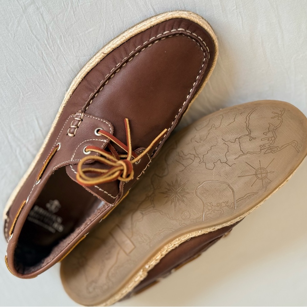 Brooks Brothers Brown Leather Boat Shoes Moccasin